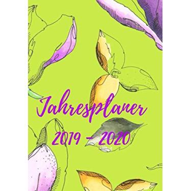 Imagem de Jahresplaner 2019 – 2020: Wochenplaner & Terminplaner für Frauen & Mädchen - Juli 2019 bis Juli 2020 Kalender - DIN A5 Terminkalender - Soft Cover Blumendesign Hellgrün-Lila