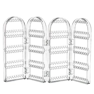 Imagem de Qudai Tela Dobrável Transparente Expositor de Jóias Colar Pulseira Brincos Organizador Suporte Acrílico Prateleira de Armazenamento de Jóias BD