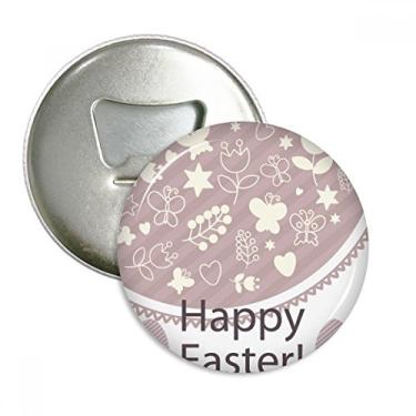 Imagem de Feliz Páscoa Festival Roxo Ovo Estrela Abridor de Garrafas Imã de Geladeira Emblema Multifuncional