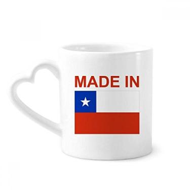 Imagem de Feito no Chile Country Love Caneca de café cerâmica copo de coração de vidro