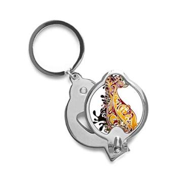 Imagem de Cortador de unhas colorido pavão desenho animal esboço tesoura cortador de aço inoxidável