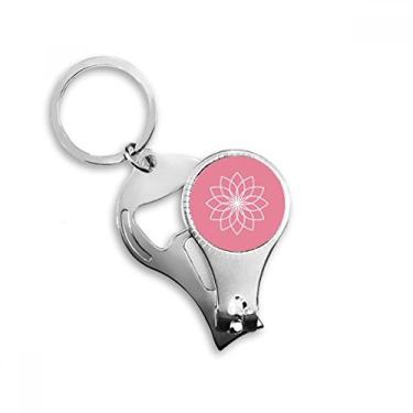 Imagem de Ilustração de linha de flores de plantas anel de alicate de unha chaveiro abridor de garrafas cortador