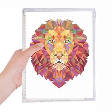 Imagem de Caderno colorido com costura de animais de leão, diário de folhas soltas, recarregável, papelaria