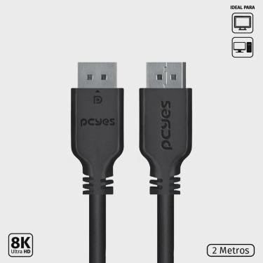 Imagem de Cabo Displayport Macho para Displayport Macho 2 Metros V1.2 - PDPM-2