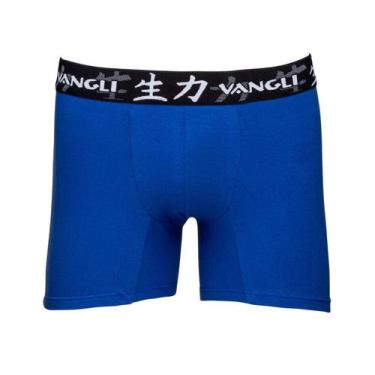 Imagem de Cueca Boxer Cotton Com Pernas Mais Compridas Vangli - 370 Azul Royal