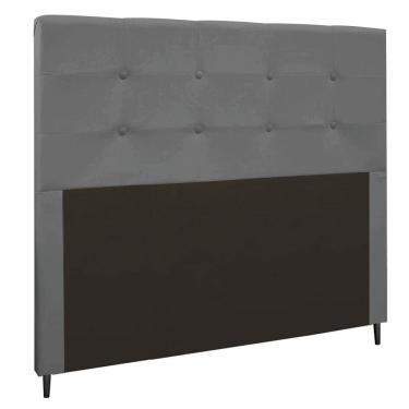 Imagem de Cabeceira Luna Para Cama Box Queen 160 Cm Suede Cinza