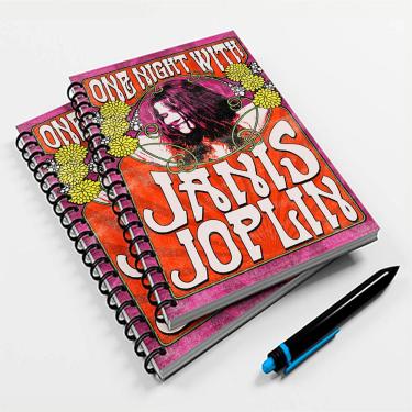 Imagem de Caderno Universitário 96 Fls Rock Janis Joplin