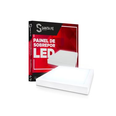 Imagem de Plafon Led Quadrado Sobrepor 16x16cm 12W Branco – Santa Fé | 4000K Cód. 140