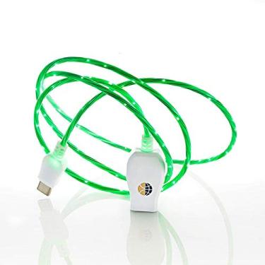 Imagem de Cabo Carregador Celular Luminoso USB Tipo C VERDE