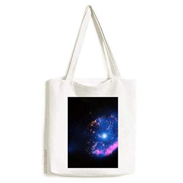 Imagem de Bright Mystery Nebula Universe Space Tote Canvas Bag Bolsa de compras casual