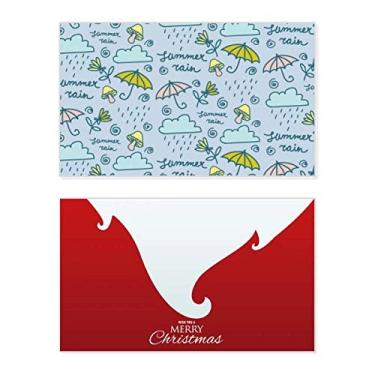 Imagem de Guarda-chuva cogumelo nuvem chuva flor feriado feriado feliz Natal cartão de parabéns mensagem de Natal letra