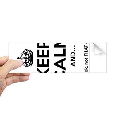 Imagem de DIYthinker Adesivo retangular engraçado com citação Keep Calm preto para janela de notebook