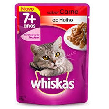 Imagem de Whiskas Sachê Carne 7+ para Gatos Adultos com mais de 7 anos- 85g