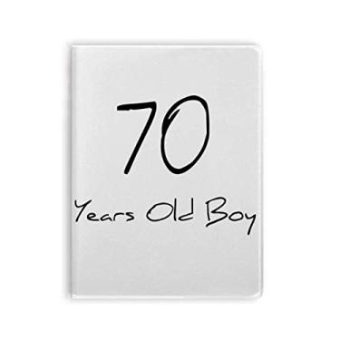 Imagem de Caderno de 70 anos de idade Boy Age Old Art Deco, moderno, capa de chiclete, diário de capa macia