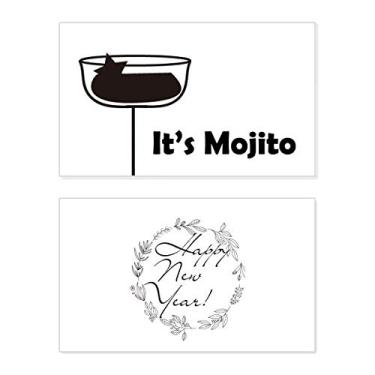 Imagem de Mojito With Its Cup Festival Ano Novo Cartão de felicitações Bless Message Present