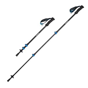 Imagem de N/H Pacote com 2 bastões de caminhada – Bastões de caminhada de liga de alumínio 7075 com sistema de trava rápida, leve, telescópico, dobrável, ultraleve, forte para caminhadas, acampamento para homens/mulheres