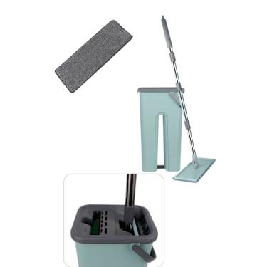 Imagem de Rodo Giratório Mop Flat Com Balde Para Limpeza De Pisos