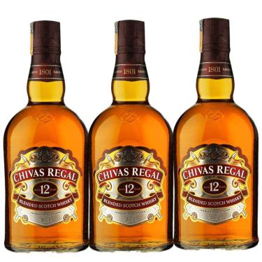 Imagem de Whisky Chivas Regal 12 Anos 750ml - 3 Unidades