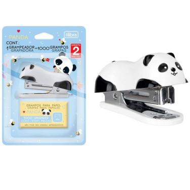 Imagem de Grampeador Mini Panda + Grampos N°10 - Tilibra