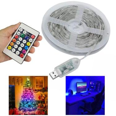 Imagem de Fita Led Aplicativo Celular App 20 Metros Colorido Cores RGB Controle Decoraçao Estante...