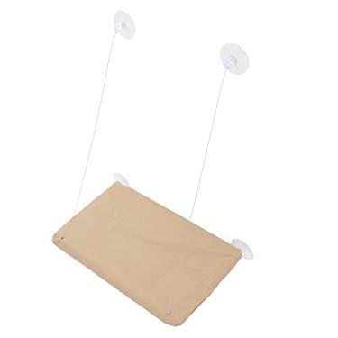 Imagem de Rede de Gato Com Ventosa, Não Deformando, Economizando Espaço, Fio de Aço Grosso Destacável Universal para Janela de Gato Poleiro Interno (caqui)