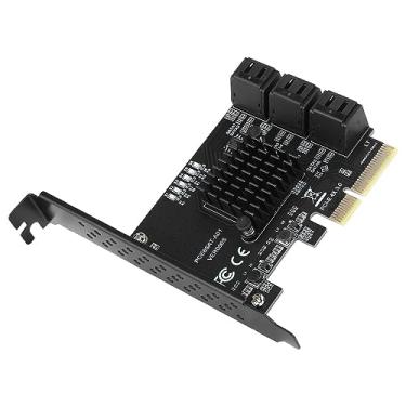 Imagem de Placa de expansão de 6 portas PCI-E de alta velocidade Superspeed 6 portas PCI-E X4x8x16 6G SATA3.0, cartão de expansão fácil de instalar, cartão USB para PC de mesa, compatível com Windows 10/8.1/8/7/XP