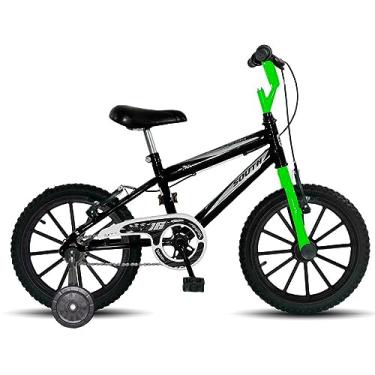 Imagem de Bicicleta Aro 16 Infantil South Ferinha para Meninos - Preto e Verde