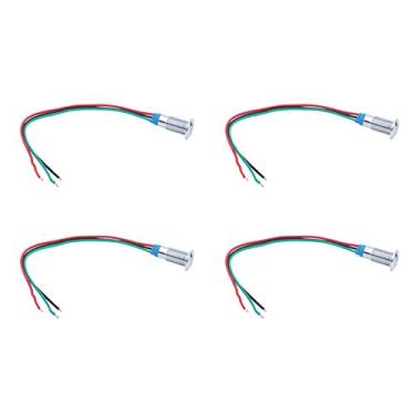 Imagem de Lâmpada Indicadora de Cabeça Plana 4 Conjunto de Luz Indicadora LED Lâmpada de Cátodo Comum Componentes de Controle Industrial 8mm 110220V Luzes Externas Automotivas (vermelho