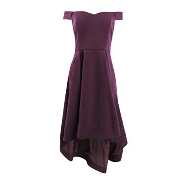 Imagem de Calvin Klein Vestido feminino decote coração tomara que caia com ombros de fora, Berinjela, 2