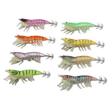 Imagem de Iscas de Pesca de Camarão, Isca de Camarão, Design Luminoso de Contas de Som de Lula (3,0#)