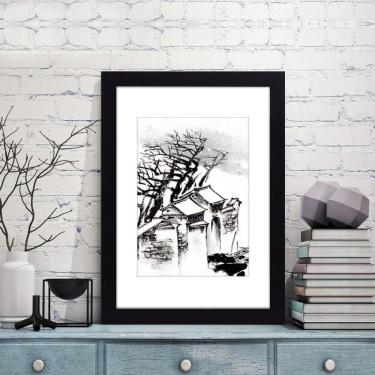 Imagem de Porta-retratos Parede,Preto,A4 pode colocar 21x29,5cm