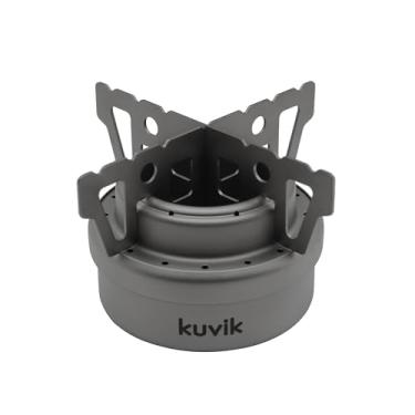 Imagem de Kuvik Fogão a álcool de titânio – Fogão ultraleve e compacto para mochila, acampamento e sobrevivência