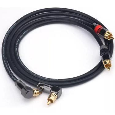 Imagem de Cabo de áudio Hifi Copper OFC de 0,75 m com 2 conectores RCA