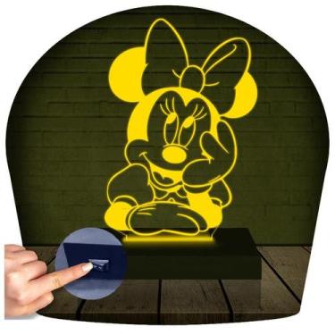 Imagem de Luminária Led 3D  Minnie Mickey Disney  Abajur - 3D Fantasy