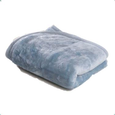 Imagem de Cobertor Para Berço Liso Flannel Super Macio 300g-m² Azul