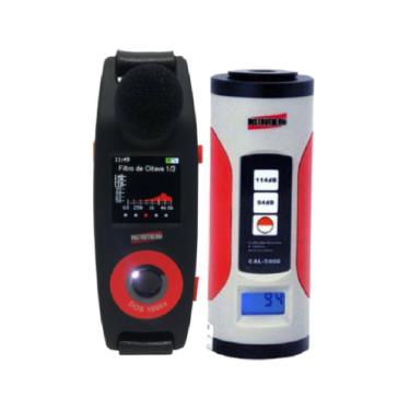 Imagem de Dosímetro Digital Dos-1000x Ruído Filtro Banda Calibrador Acústico Decibelímetro Sonômetro Instrutherm Com Certificado