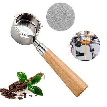 Imagem de AioveBgren Filtro portátil sem fundo Espresso 54 mm compatível com brevile 870/875/878/880 com tela de disco de 54 mm, aço inoxidável 304 de 54 mm de substituição Foodgrade alça de três orelhas para