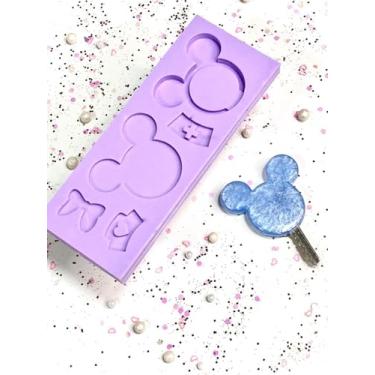 Imagem de Confeitaria dos Moldes, R235 Molde de silicone capa chave ratinhos resina chaveiro