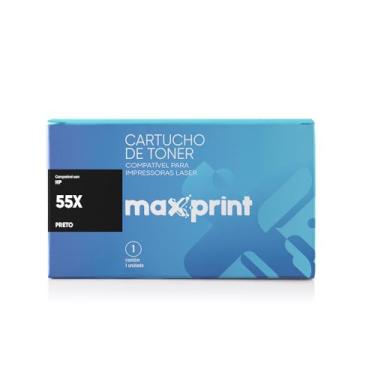 Imagem de Cartucho de toner Maxprint Compatível HP CE255X No.55X Preto