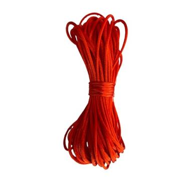 Imagem de Rolo Cordão De Cetim Seda Rabo De Rato 1mm 10 Metro Colorido (Vermelho 014)
