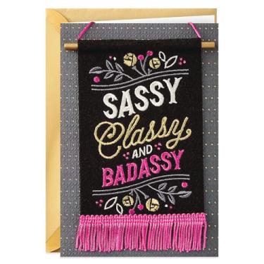 Imagem de Hallmark Cartão de aniversário de assinatura para ela (bandeira sassy e clássica)