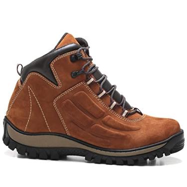 Imagem de Bota Masculina de Couro para Trilha e Caminhada, Impermeável, Antiderrapante (Mostarda, BR, Adulto, Numérico, 46)