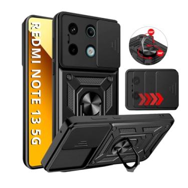 Imagem de Capa Capinha Armor Anti Impacto Ring Luxo Para Redmi note 13 5g (Tela 6.67) + Anel Giratorio + Proteção De Câmera - Proteção Militar