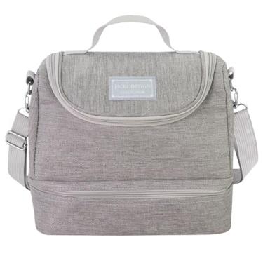 Imagem de BOLSA TERMICA C/ 2 COMPARTIMENTOS [JOY] cor:cinza