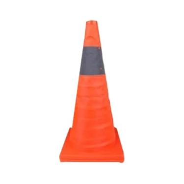 Imagem de Cone de Trânsito de Segurança Dobrável Com Colar Reflexivo Extensível (Pano Oxford reflexivo PP)
