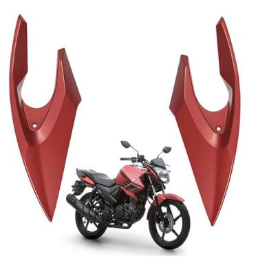 Imagem de Par Carenagem Lateral Farol Bananinha Fazer 150 Vermelho Fosco 2019 20