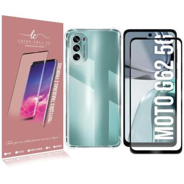 Imagem de Capinha Celular Transparente Compativel Moto G62 XT2223 6.5 + 2 Pelicu