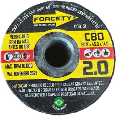 Imagem de Rebolo Reto 2 Polegadas Grão 80 Para Acabamento Porcelanato Mármore Gr