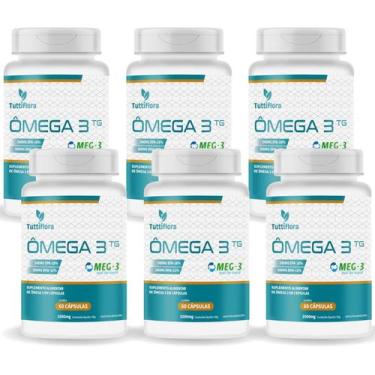 Imagem de 6x Ômega 3 MEG-3 (18% EPA 12% DHA) 60 Caps 1000mg Tuttiflora, ômega 3