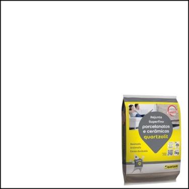 Imagem de Rejunte Superfino Porcelanatos e Cerâmicos 1Kg - Quartzolit, Branco